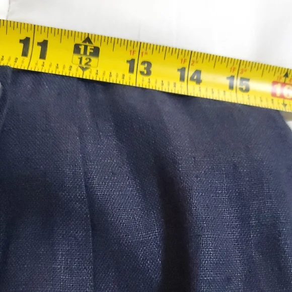 Vtg Brooks Brothers Blue A-Line  100% Linen Mini Skirt Casual - Picture 5 of 8